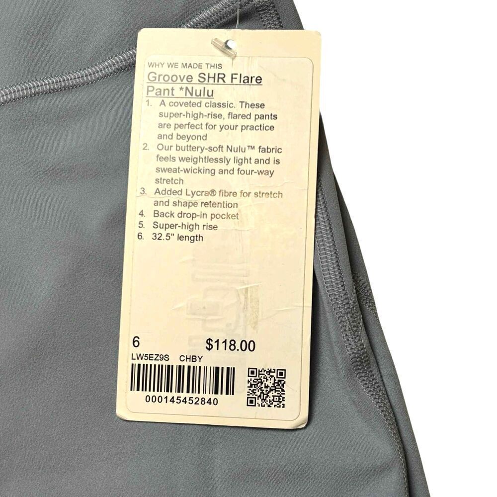 Lululemon Groove Super-High-Rise Flared Pant Nulu *Chambray - Picture 7 of 11